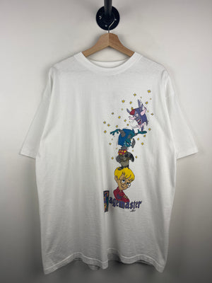 Vintage 90s The Pagemaster Macaulay Culkin Movie Promo White Tee