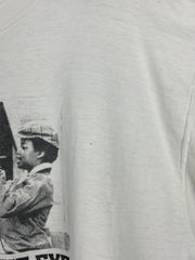 Vintage 90s Punch You In The Eye Pop Culture Art White Tee