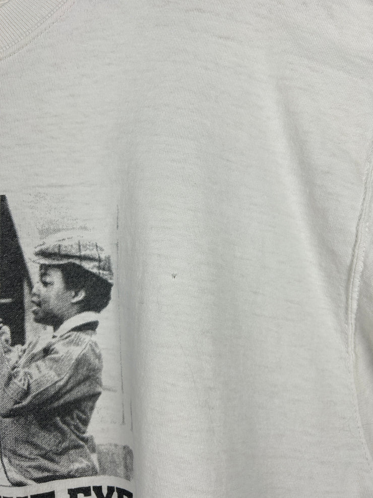 Vintage 90s Punch You In The Eye Pop Culture Art White Tee