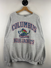 Vintage 90s NHL Columbus Blue Jackets Grey Crewneck