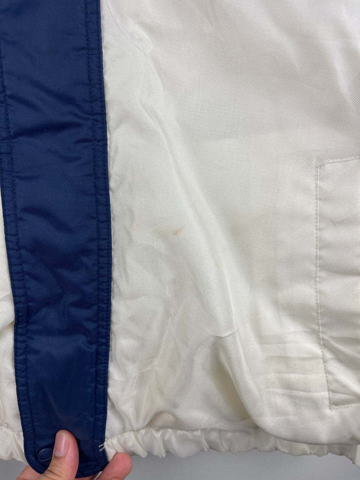 Vintage 90s Nike Swoosh Navy & White Bomber Jacket