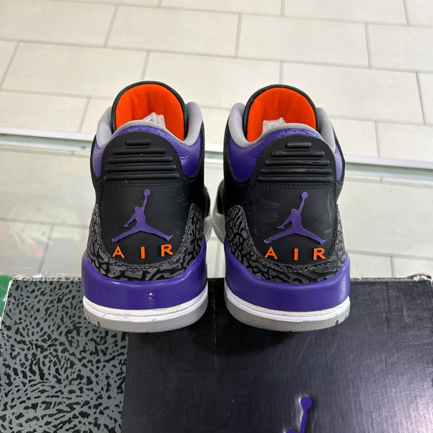 Jordan 3 Black Court Purple