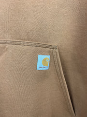 Vintage Carhartt Patch Spellout Brown Hoodie