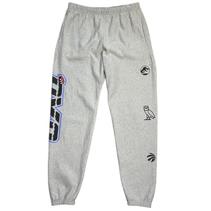 OVO NBA Toronto Raptors Jurassic Park Runner Heather Grey Sweatpants
