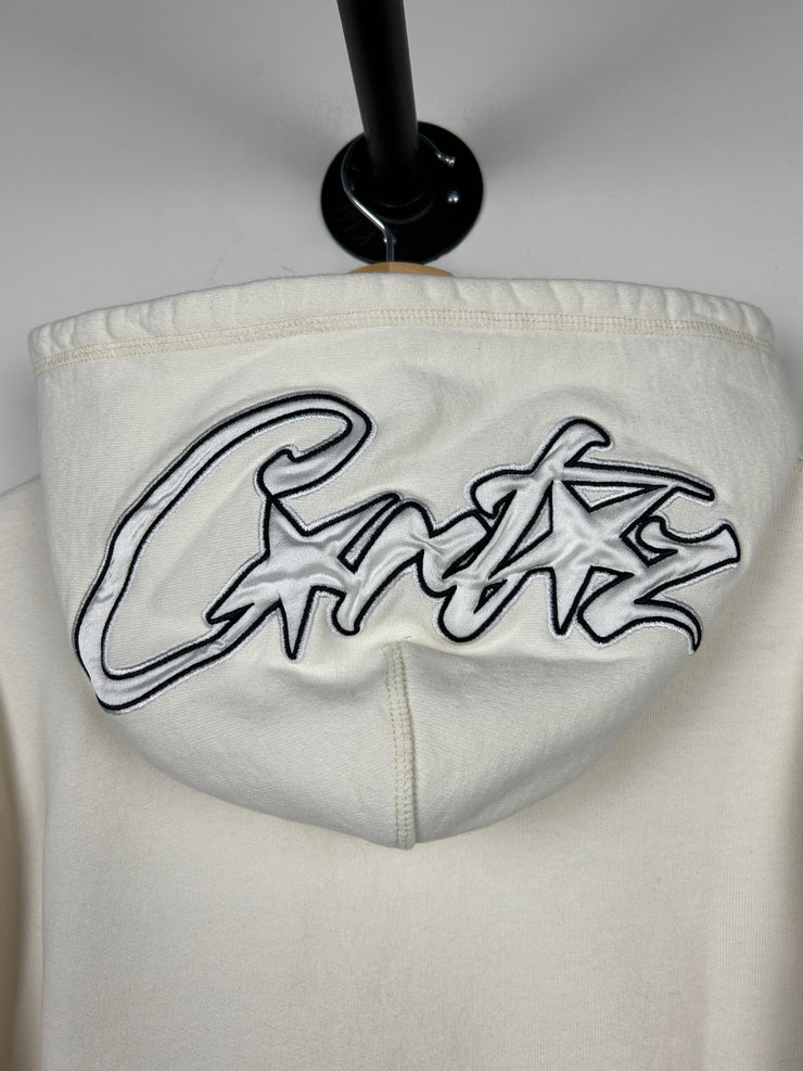 Corteiz C Star Applique Cream Hoodie