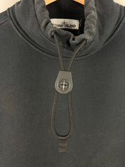 Stone Island Patch Black Mock Neck Crewneck