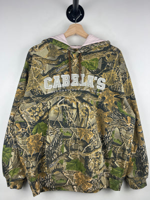 Vintage Cabelas Real Tree Camo Embroidered Hoodie