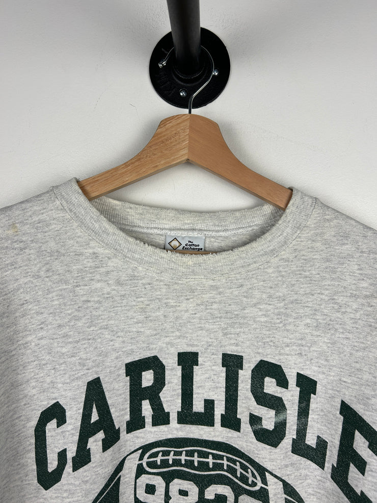 Vintage 90s Carlisle Thundering Herd Football Grey Crewneck