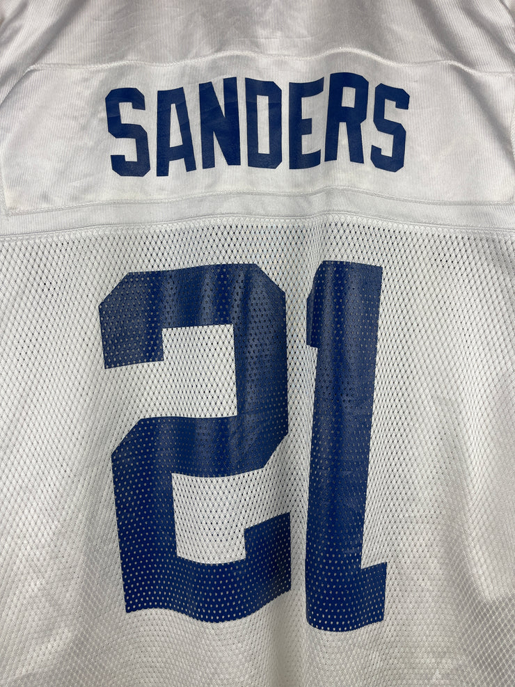 Vintage NFL Reebok Dallas Cowboys Sanders White Football Jersey