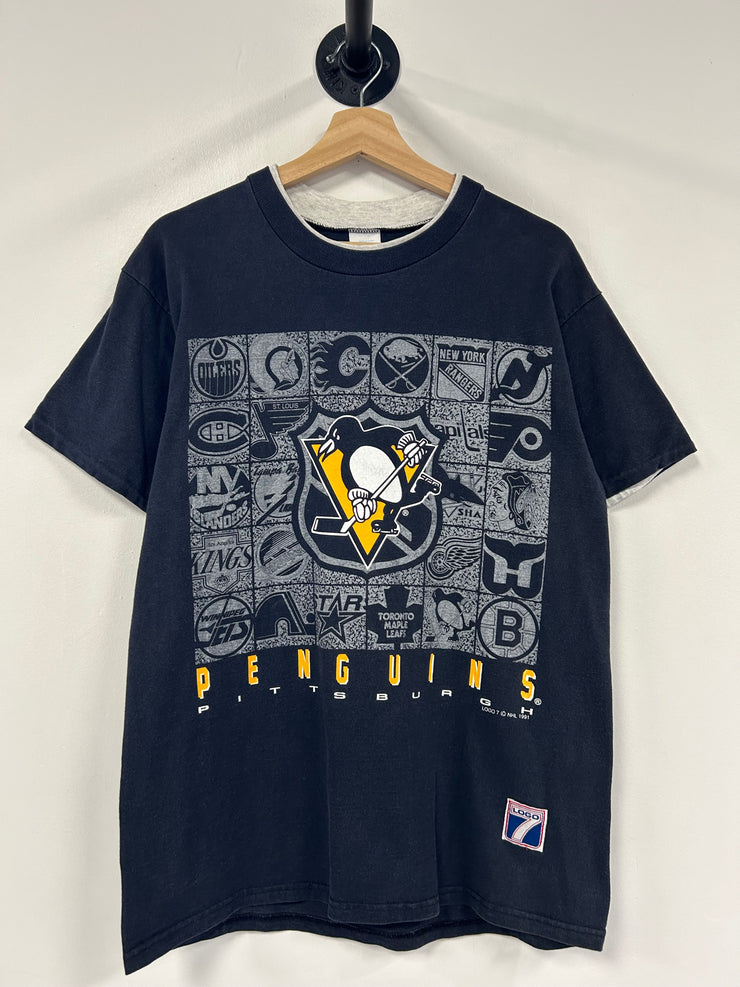 Vintage 1991 Pittsburgh Penguins Logo 7 Black Tee