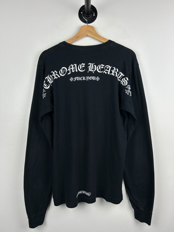 Chrome Hearts Script F*ck You Black Long Sleeve
