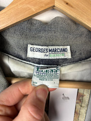Vintage 80s Guess George Marciano Blue & Grey Denim Jacket