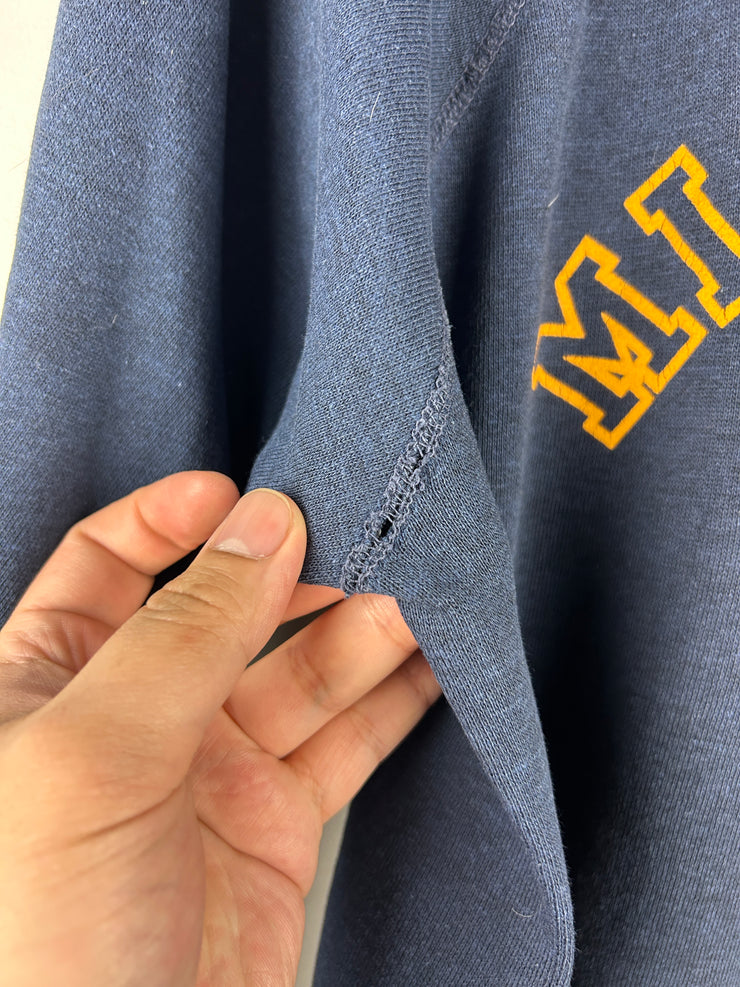 Vintage 70s Velva Sheen University Of Michigan True Vintage Navy Crewneck