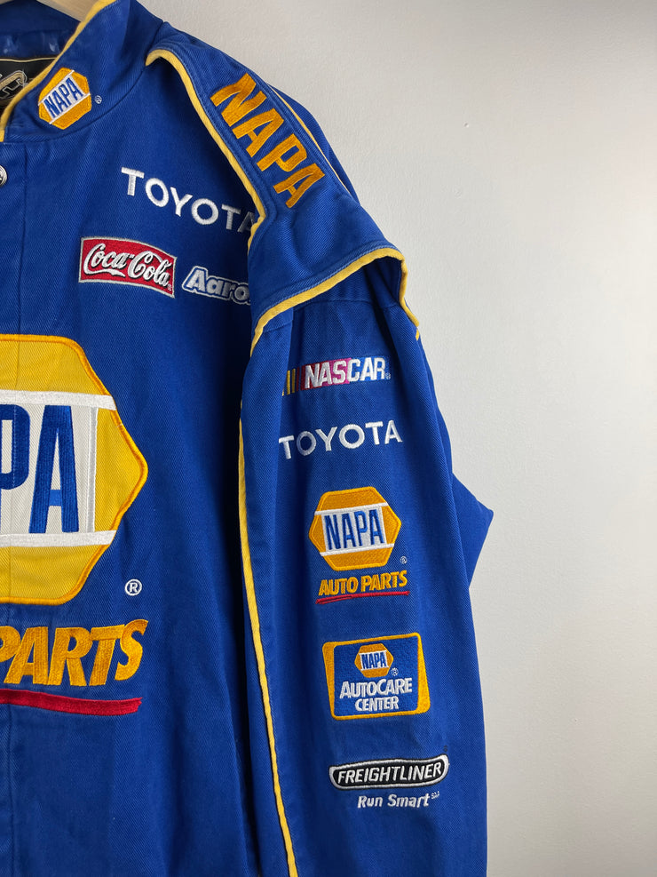 Vintage Nascar Chase Napa Auto Parts Blue Racing Jacket