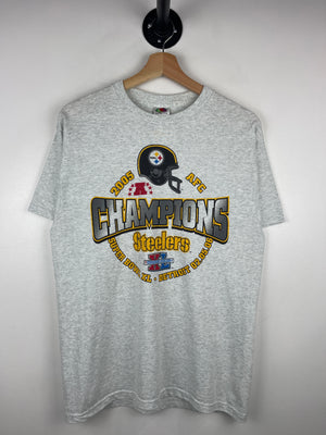 Vintage 2005 NFL Pittsburgh Steelers Champions Grey Tee