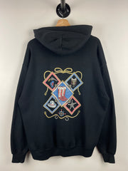 Vintage 90s Black Rock Saloon Cowboy Boots Black Hoodie