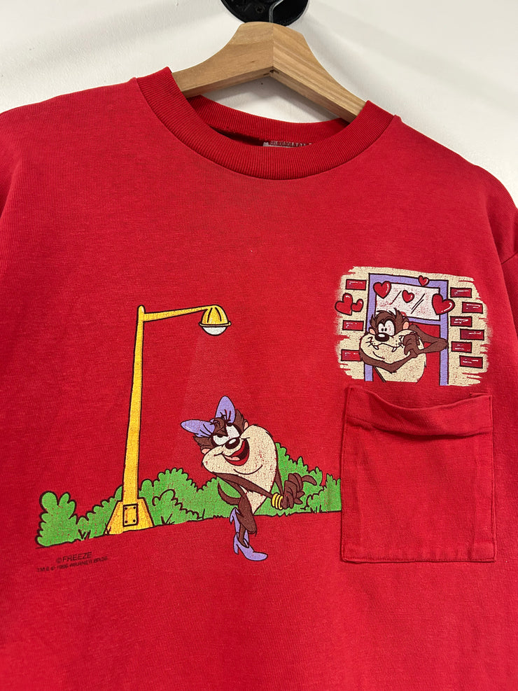 Vintage 1996 Looney Tunes Taz Love Red Tee