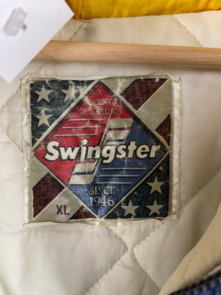 Vintage 90s Swingster West Virginia Mountaineers Navy Hooded Jacket
