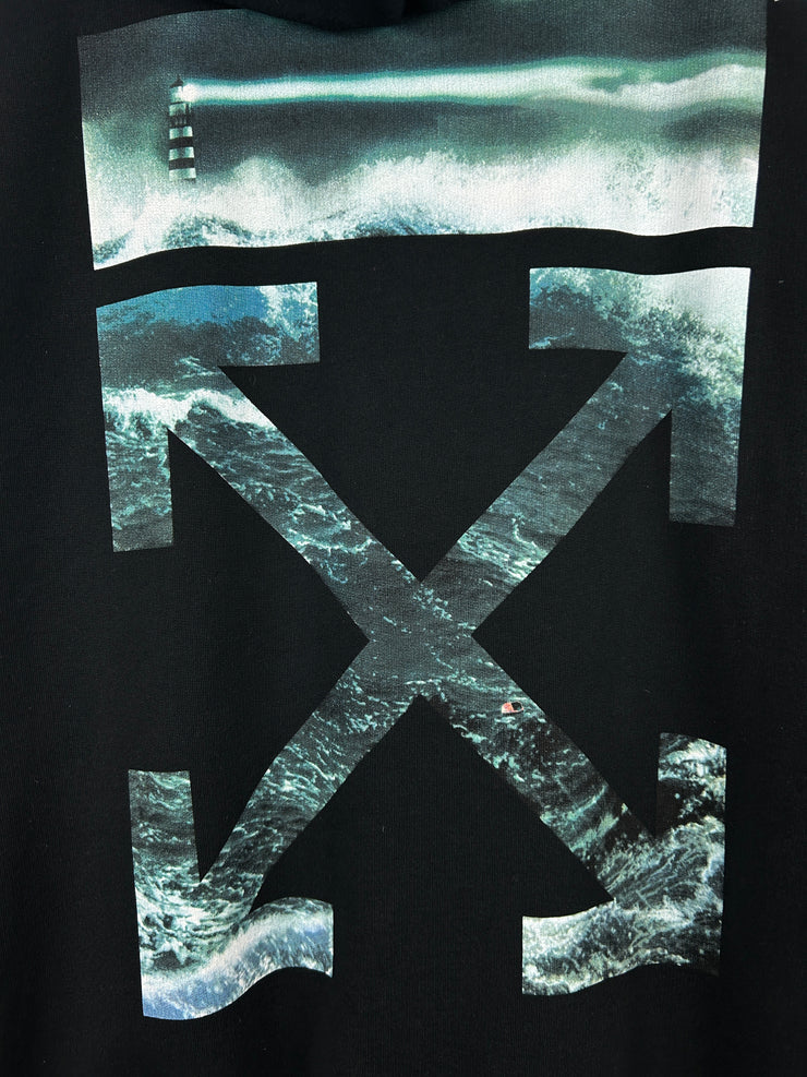 Off White Screaming Girl Arrows Black Hoodie