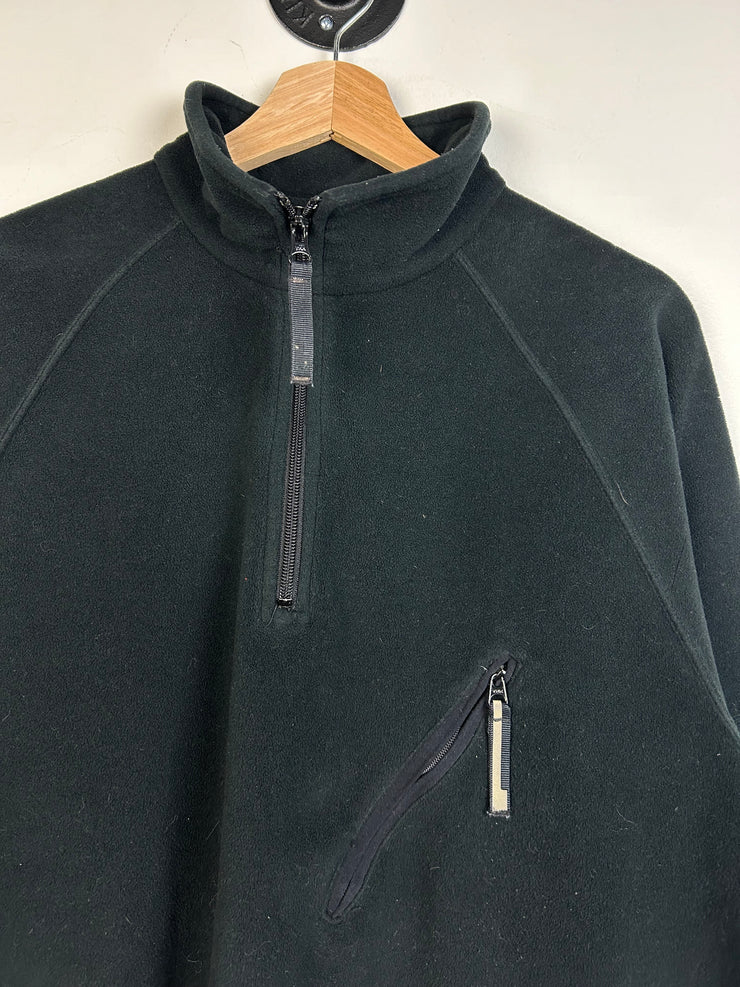 Vintage Nike Spellout Black Quarter Zip Fleece Sweater