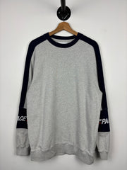 Palace Sleeve Spellout Grey Crewneck