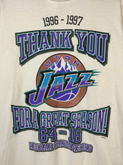 Vintage 90s NBA Utah Jazz Thank You White Tee