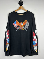 Vintage Eagle All Gave Some Some Gave All Flag Long Sleeve