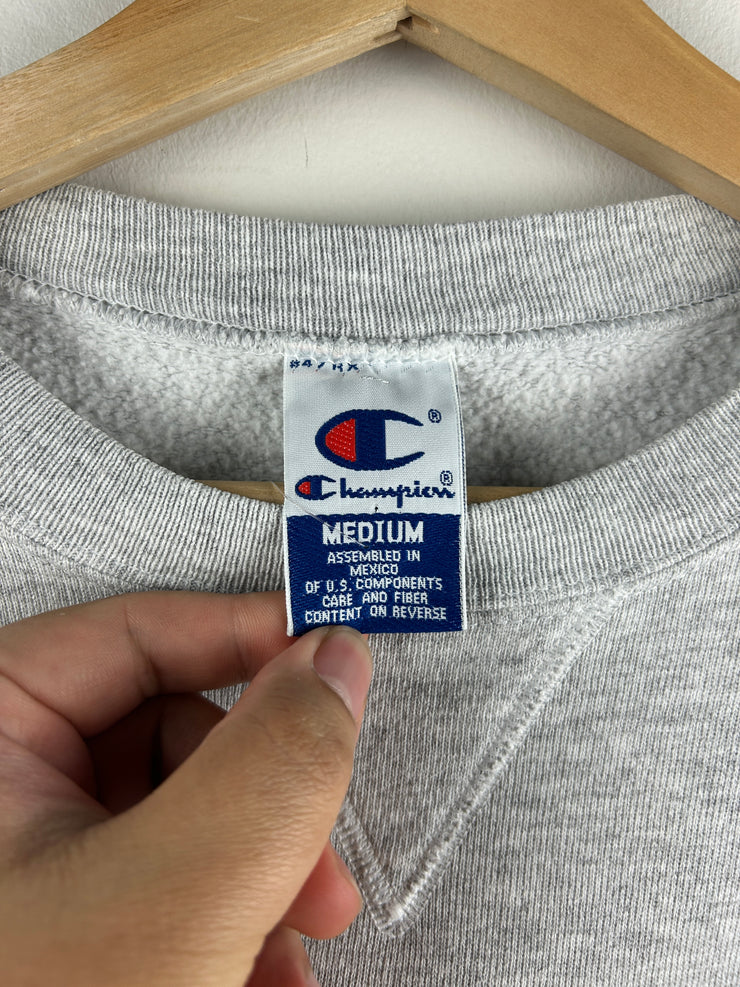 Vintage 90s Champion Iowa Embroidered Grey Crewneck