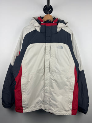Vintage The North Face HyVent Two Layer White & Red Insulated Shell Jacket