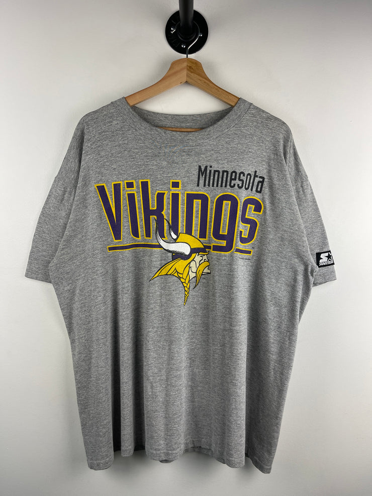 Vintage 90s NFL Starter Minnesota Vikings Grey Tee