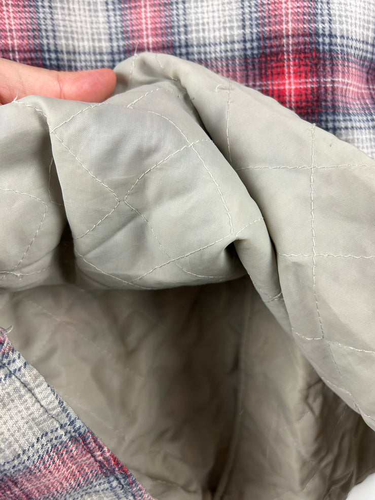 Vintage 70s Sears Made In USA Red & White Checkered Flannel Shirt