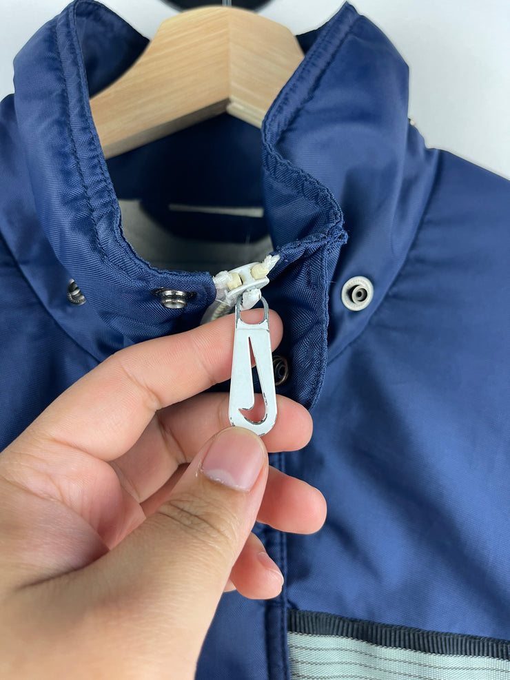 Vintage 90s Nike Swoosh Navy & White Bomber Jacket