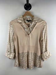 Vintage Bebe Women's Beige Vest Layered Top