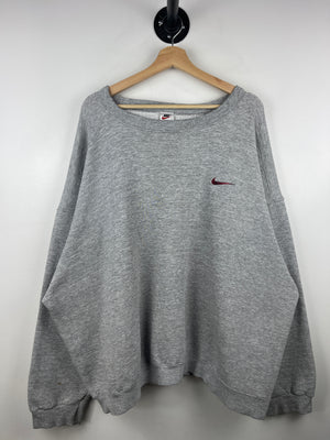 Vintage 90s Nike Mini Swoosh Grey Crewneck