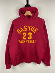 Vintage 80s Russell Athletic Oakton Basketball Burgundy Hoodie