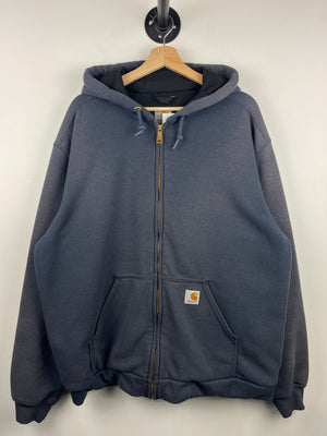 Vintage Carhartt Insulated Faded Navy Zip Up Hoodie