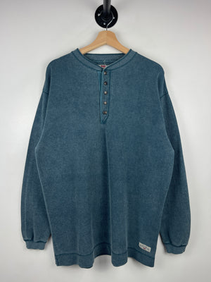 Vintage 90s Levis Teal Henley Long Sleeve
