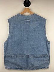Vintage 90s Guess Light Wash Blue Denim Vest