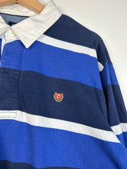 Vintage Y2K Chaps Navy Polo Rugby Long Sleeve