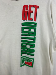 Vintage 90s Mountain Dew Get Vertical White Tee