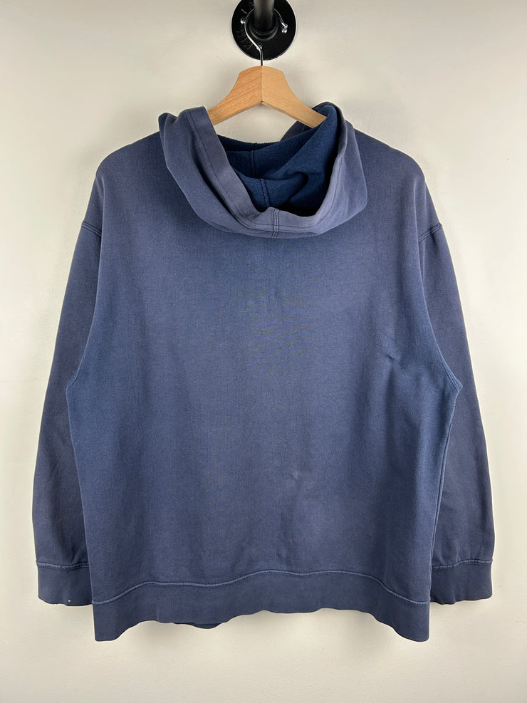 Vintage Nike Mini Swoosh Faded Navy Zip Up Hoodie