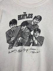 Vintage 60s The Beatles Band White Crewneck