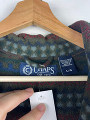 Vintage Chaps Aztec Multi Colour Half Zip Fleece Sweater