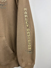 Vintage Harley Davidson Waterloo Olive Green Zip Up Sweater