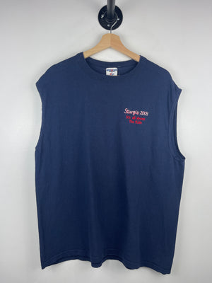 Vintage 2003 Sturgis Rally Embroidered Navy Tank Top