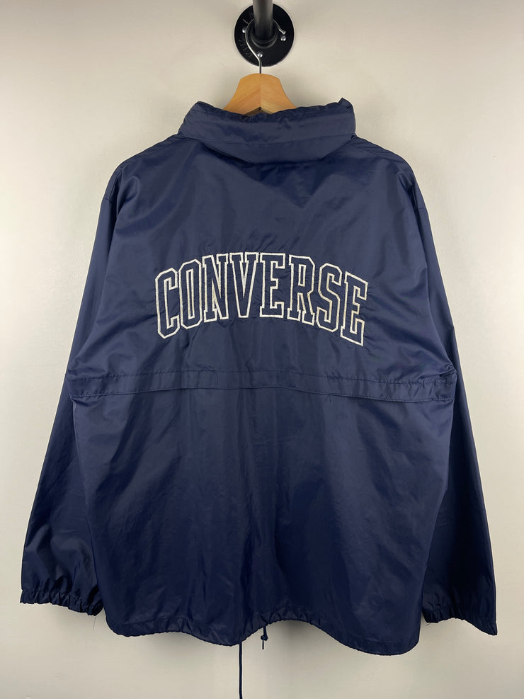 Vintage 90s Converse Spellout Navy Windbreaker