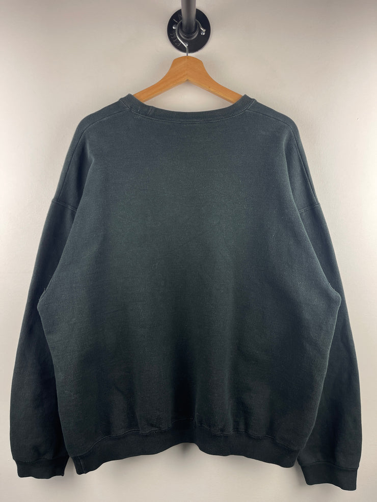Vintage 90s The Buffalo News Embroidered Black Crewneck