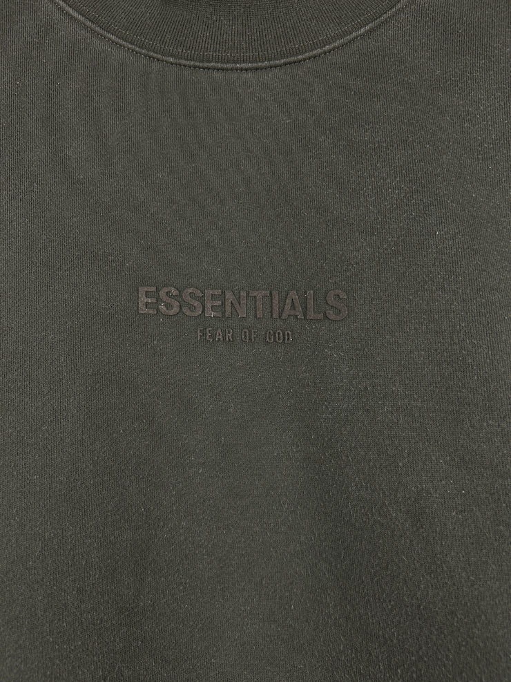 Fear Of God Essentials Off Black Relaxed Crewneck
