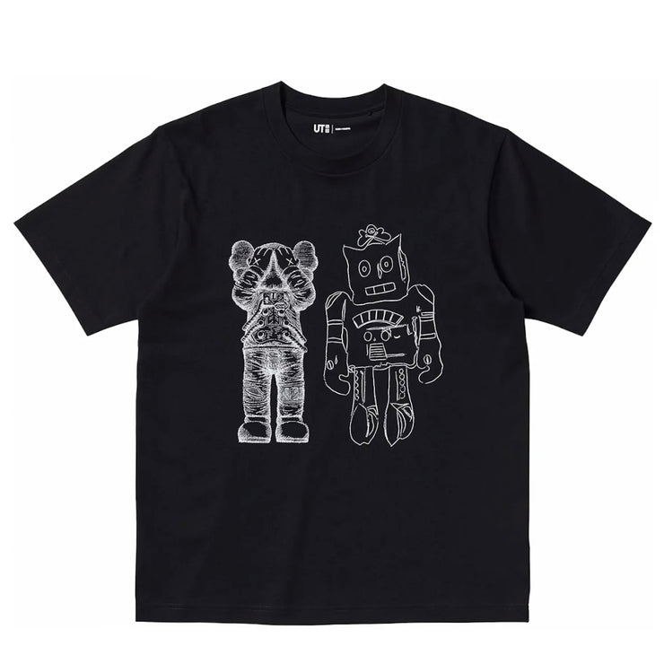 Kaws x Warhol Companion Robot Black Tee