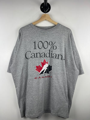 Vintage 90s Starter Team Canada 100% Canadian Grey Tee